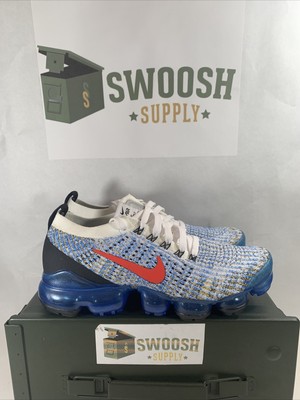 nike vapormax flyknit 3 white and blue