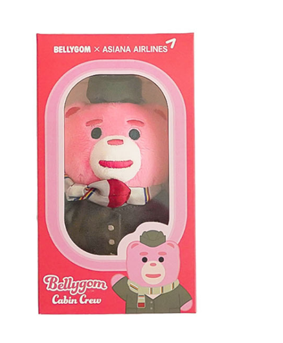 Bellygom X Asiana Airlines Collaboration Cabin Crew Keyring Doll