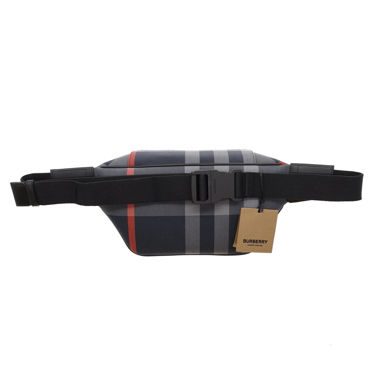 Burberry Sonny Belt Bag Fanny Pack House Check Navy Grey 