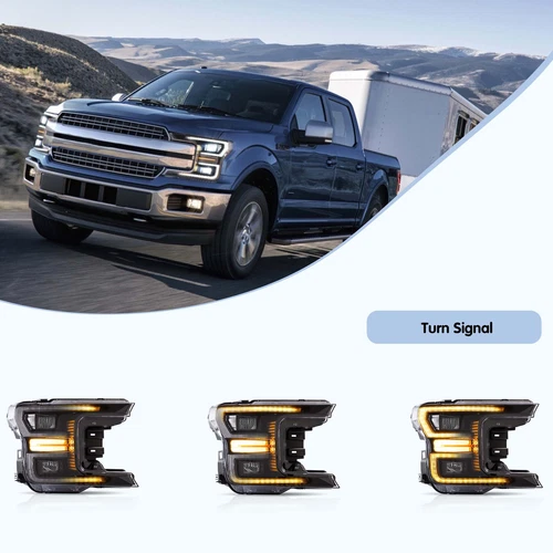 VLAND LED Headlights Black for Ford F150 XLT XL SSV king 2018 2019 2020 Front LR - Bild 4 von 12