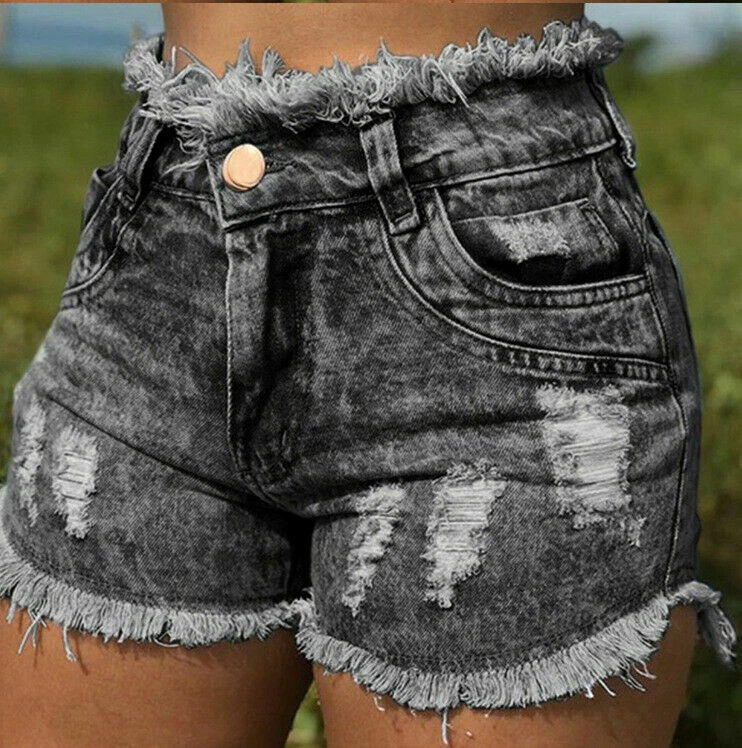 Tommy Jeans HOT PANT SHORT BG0085 - Denim shorts - denim black/black denim  - Zalando.de