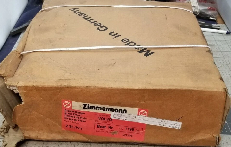 Set of 2 Volvo Front Brake Rotors 1998-2004 Volvo C70 S70, V70 Zimmerman [Z1S7] - Image 2 of 4