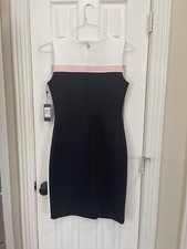 tommy hilfiger dress Size 8 A8US1D3J Black/pink/white