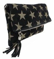 UmhäNgetasche Damen Leder Schultertasche Wildleder Handtasche Klein Schwarz