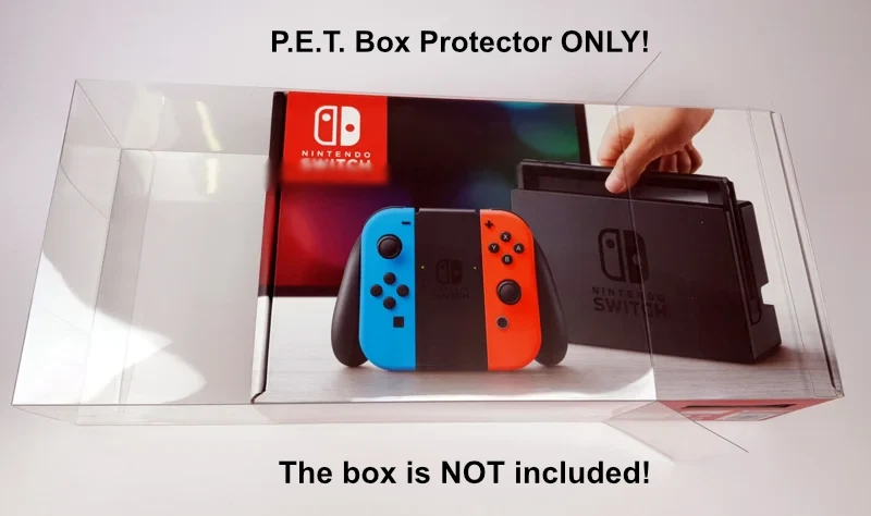 P.E.T. Plastic Box Protector / Display Case for Nintendo Switch Console Box - Image 2 of 4