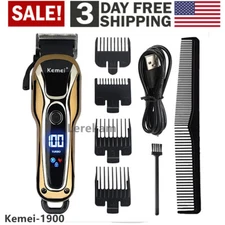 Oringinal Kemei Professional Hair Clippers Trimmer Kit Men Cutting Machine Salon