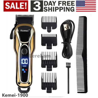 Oringinal Kemei Professional Hair Clippers Trimmer Kit Men Cutting Machine Salon