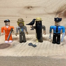 Roblox Jail Break Museum Replacement Figures With Accessories (Lot Of 4)