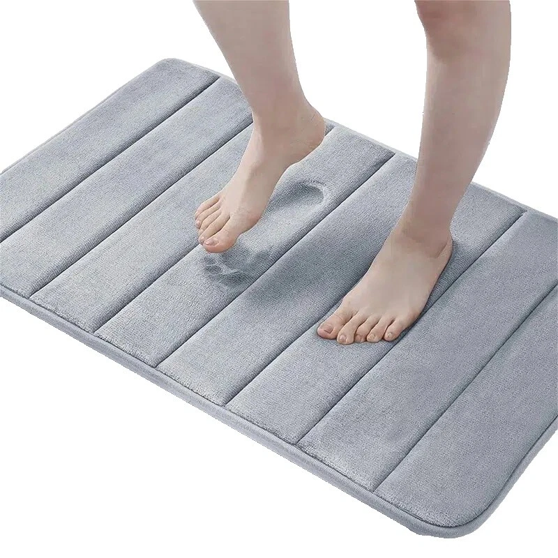 Alfombrillas de baño de baño rectangular de franela Cubre