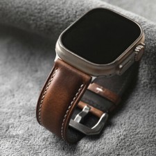 Luxury Genuine Leather Band Strap For Apple Watch Ultra Series 11 10 45/46/49mm