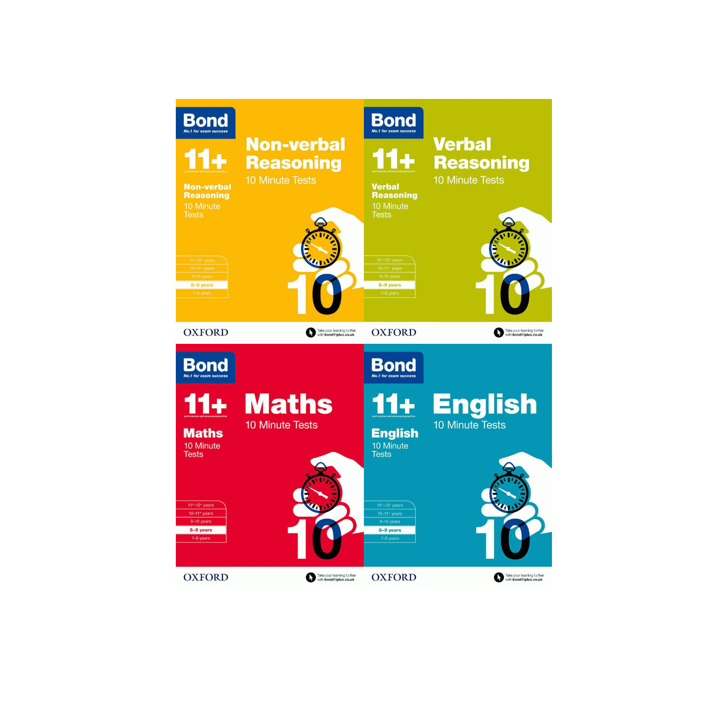 Bond 11+ Maths English Verbal Non-verbal Reasoning 10 Minute Test 8-9 years Set - Image 2