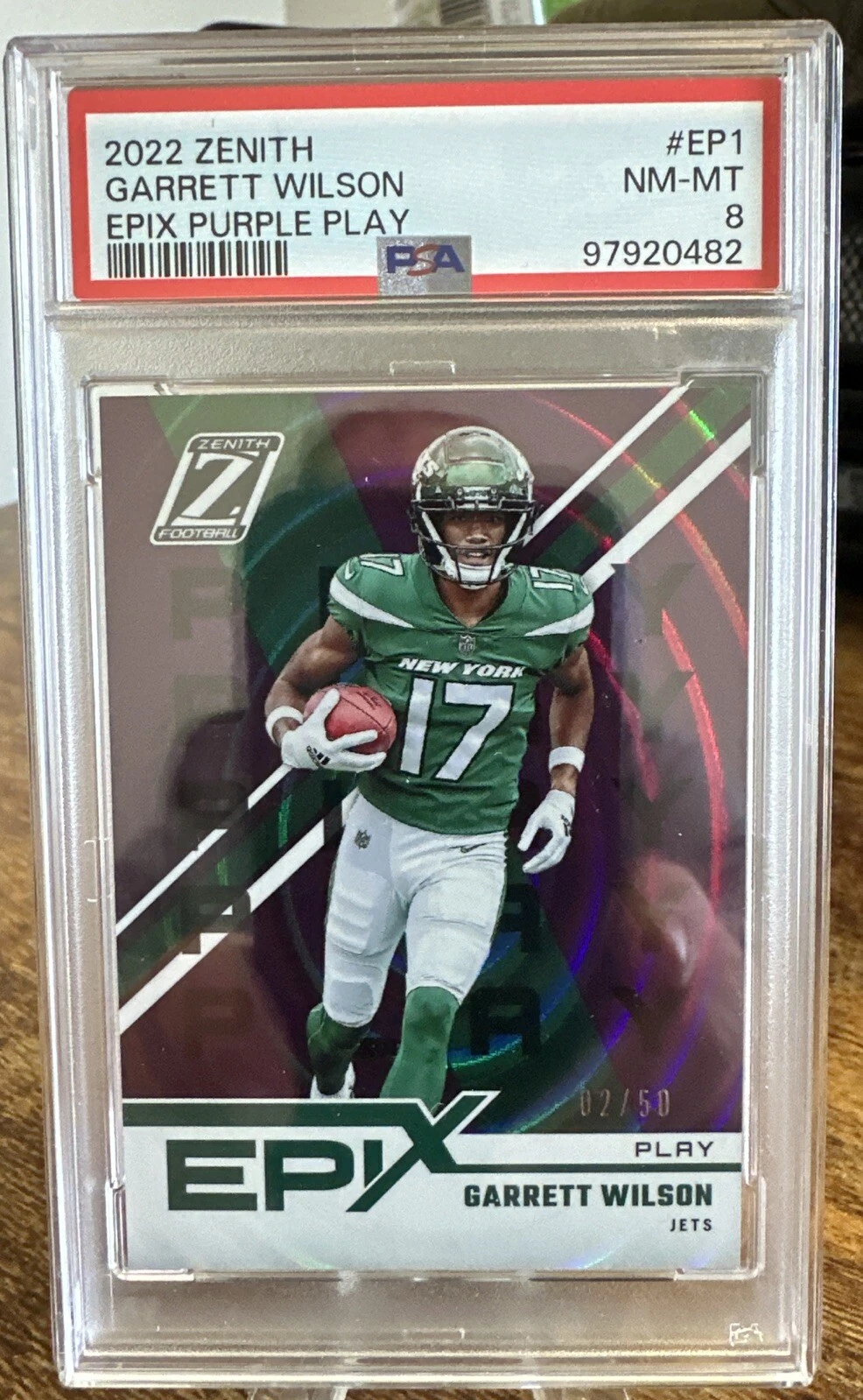 Garrett Wilson Panini Zenith Epix Purple Play #EP1 Base