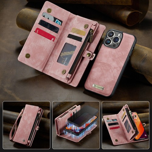 Leder Handyhülle für iPhone 16 15 14 13 12 Pro/Max Magnet Tasche Schutz Wallet - Bild 49 von 64