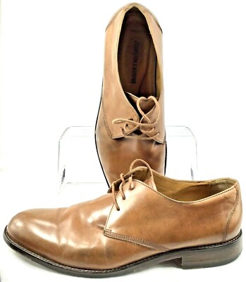 Johnston Murphy Hartley Oxford Mens Sz 12 M Brown Plain Toe Lace Up Dress  Shoe