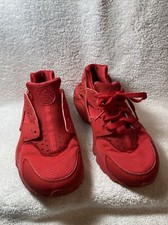 Nike Air Huarache Run GS Triple Red 654275-600 Size 7Y Read Description