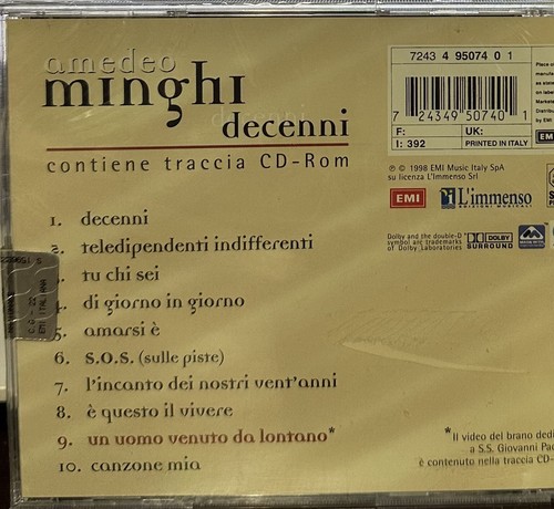 Amedeo Minghi - Decenni CD - Picture 2 of 2