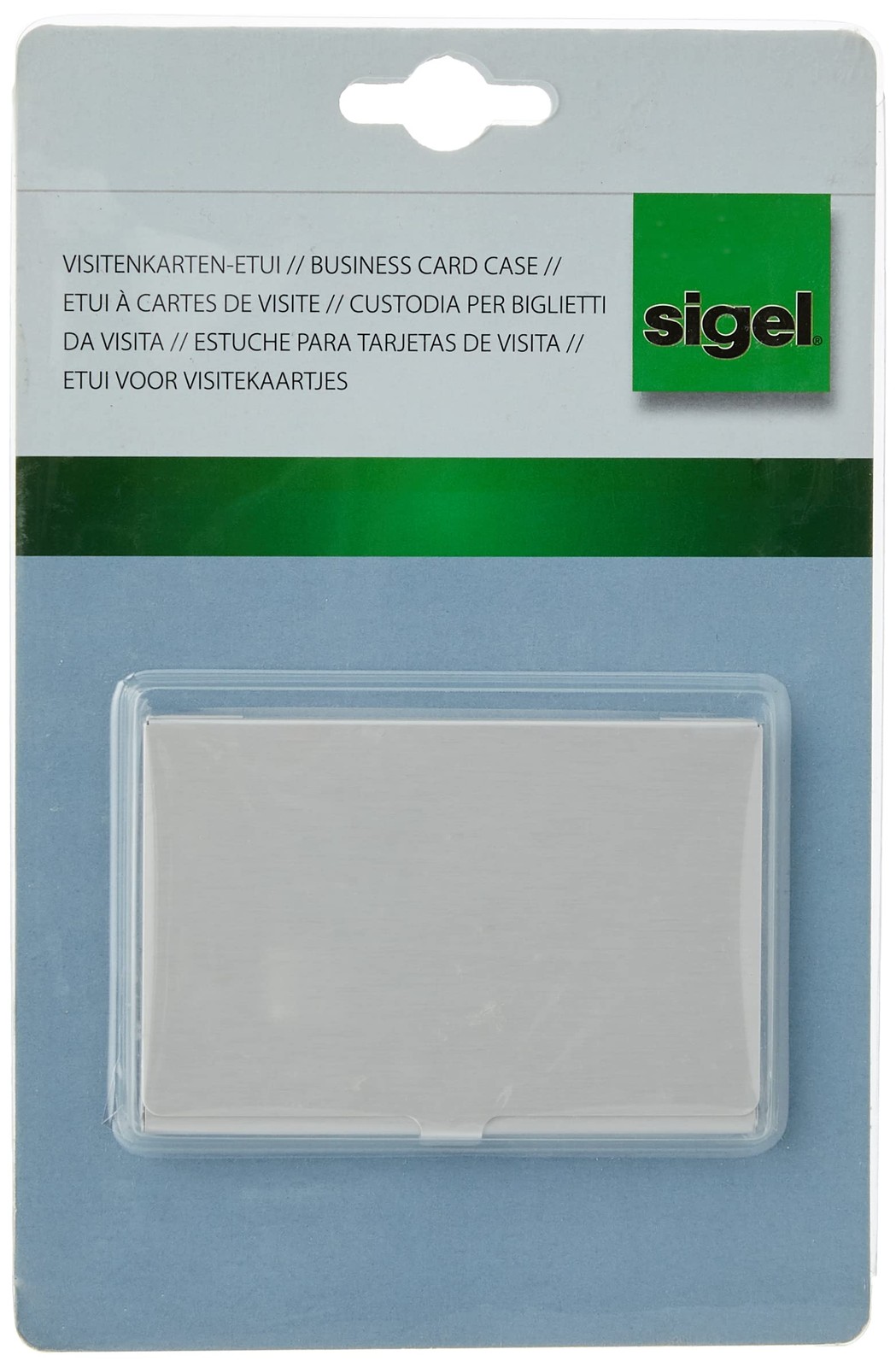 SIGEL VZ135 Business Card Case aluminium for 15 cards 91 x 58 cm silver 4390₽