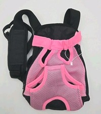 Dog/Cat Backpack Carrier Pink Legs Out Front Comfortable Size S