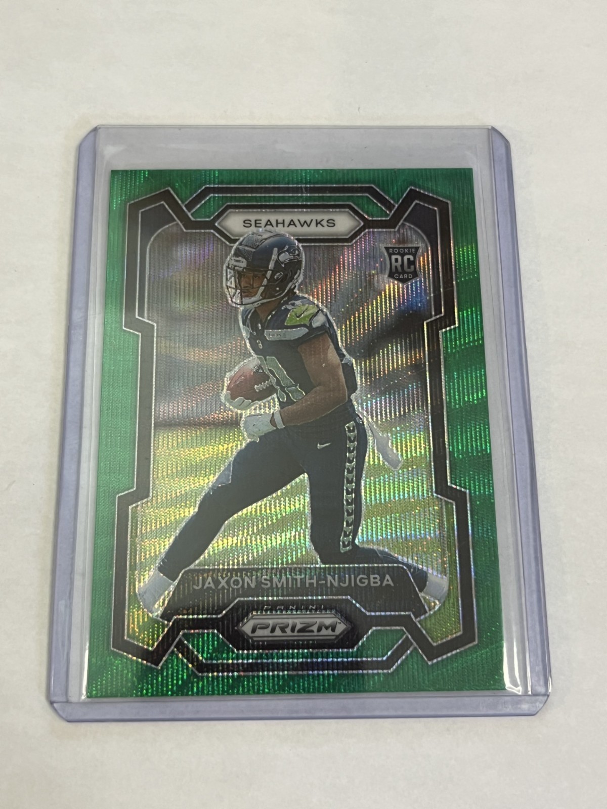2023 Panini Prizm Jaxon Smith - Njigba Green Prizm #390 Rookie RC Seahawks