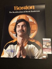 JSA DEREK SANDERSON SMOKING AUTOGRAPHED 16x20 PHOTO AUTO SIGNED CERTIFIED 439