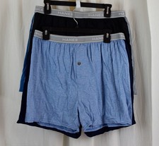 Hanes Mens 5 PACK Underwear Boxers Cool  Breathable Blue/Gray/Black Size Large