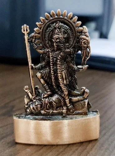 Kali Mata Idol Mixed Metal 6.5cm Hindu Goddess Statue Home Temple Decor