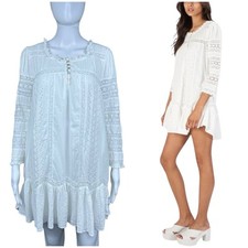 Loveshackfancy Toleda Eyelet Lace Babydoll Dress Sz MEDIUM Romantic Peasant Boho