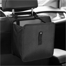 Car Trash Can, Oxford Cloth Foldable Garbage Bin Waterproof Auto Trash Bag Organ