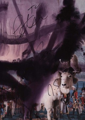 Schnabel, Signierter Ausstellungsflyer. Deus ex machina, 2012. Autograf.