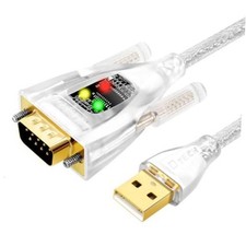 DTECH USB to Serial Adapter with FTDI Chip 9 Pin RS232 to USB Cable DB9 RS 3ft