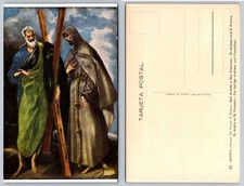 El Greco St. Andrew & St. Francis Painting Postcard Museo del Prado Madrid Art