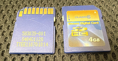 Lot Of 2 4GB SD Memory Card Secure Digital High Capacity Speed HC class 6