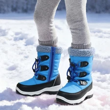 Boys Warm Winter Snow Boots Camouflage  Waterproof Non-Slip Outdoor Ski Boots