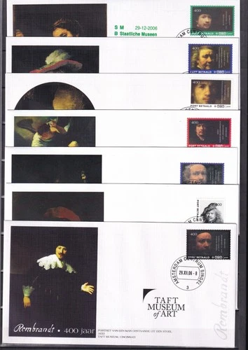 [G191789] Art Rembrandt Netherlands Nice Lot First Day Covers UNG