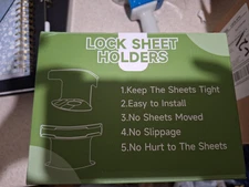 4PCS Lock Sheet Holders Keep Sheets Tight Heavy Duty Straps Fit All Mattresse
