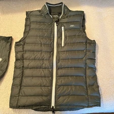 AA Platinum Horseware Men's Small Down Vest Equestrian Alessandro Albanese Olive