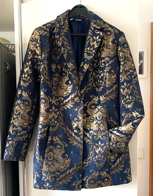 Damen Blazer von Body Flirt Boutique Gold und schwarz 38 neuwertig