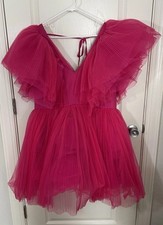 Fashion Nova Dress 2XL Pink Balletcore Princess Barbiecore Cupcake Fairy Tulle