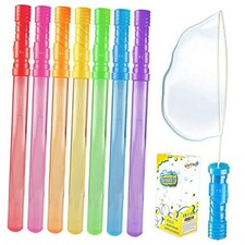 Bubble Wand, 28 Pack 14 Big Bubble Wands Bulk 7 Colors , Non-Toxic Smelless