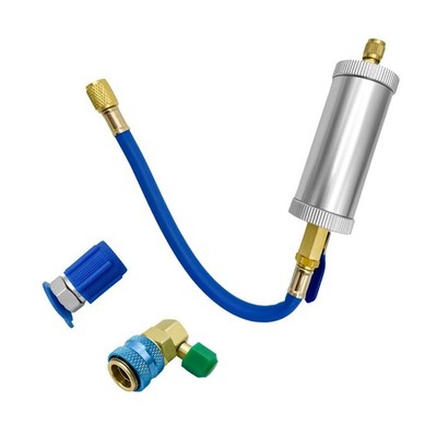 R134A Compressor Oil Injector Kit 3 PCS Oil Injection Tool Quick Connect