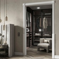 HEXIM telaio per porta telaio passante MDF bianco rivestimento passante...