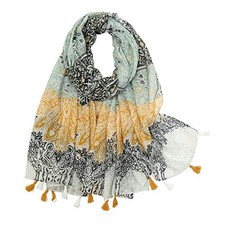 Boho Scarf for Women Lightweight Floral Printed Scarf Fall Winter Floral 4