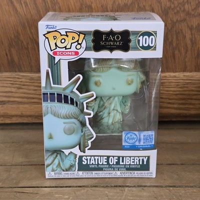 Funko Pop Icons Statue of Liberty #100 F.A.O. Schwarz Exclusive NEW YORK NYC