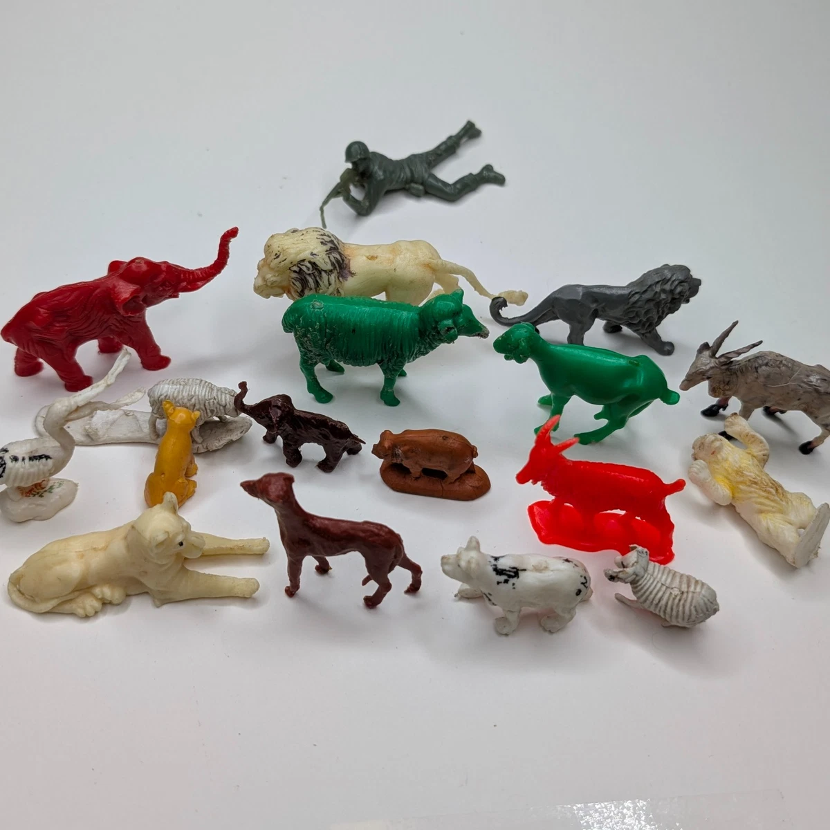 最終価格　ヴィンテージ1985 ピューター ゾウ クリスタル ミニチュア Plastic Zoo Animals In other Vintage & Antique Toys for sale | eBay