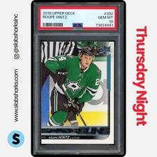2018 UPPER DECK #202 ROOPE HINTZ YOUNG GUNS RC ROOKIE PSA 10