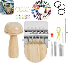 14 Hooks Mini Darning Loom Set, Mushroom Knit Patch Kit for Crafters, Speedwe...