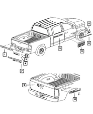 Genuine Mopar Nameplate Front Door 55372159AC
