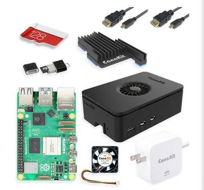 Raspberry Pi 5 Starter Kit PRO - Turbine Black (128GB Edition) (8GB RAM) **NEW**
