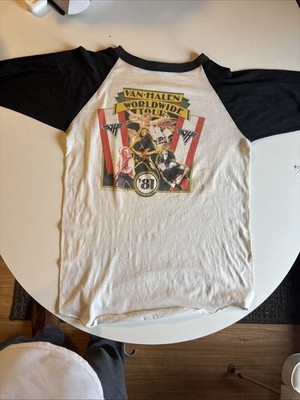 Vintage Van Halen 1981 Tour Concert Jersey T-shirt Large Fair Warning