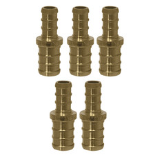 5 Pack XFITTING 1/2" X 3/8" Pex B Fitting Straight Reducing Coupling , Lead Free